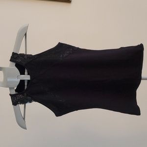 H&M black sleeveless tank top xs lace Embellished